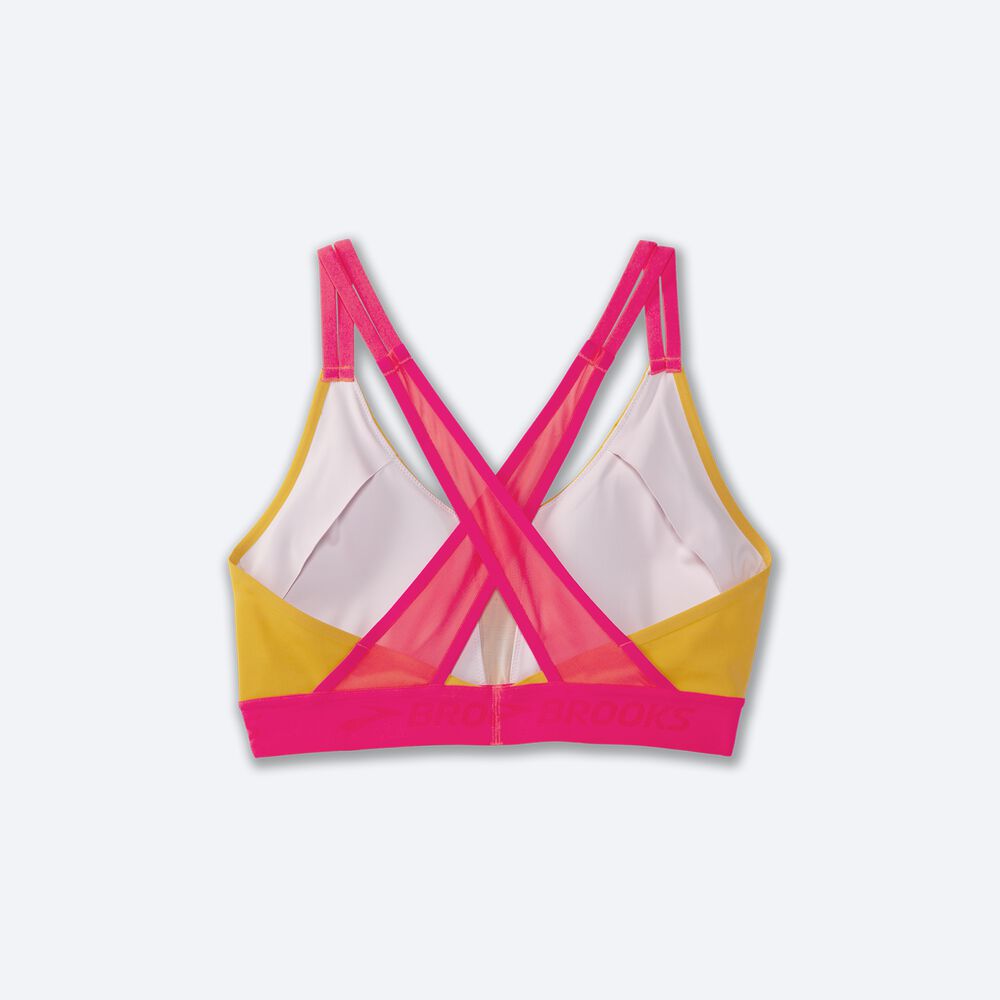 Brooks Drive Plunge Run Bra 2.0 Kadın Spor Sütyeni Turuncu/Pembe | TR-621953