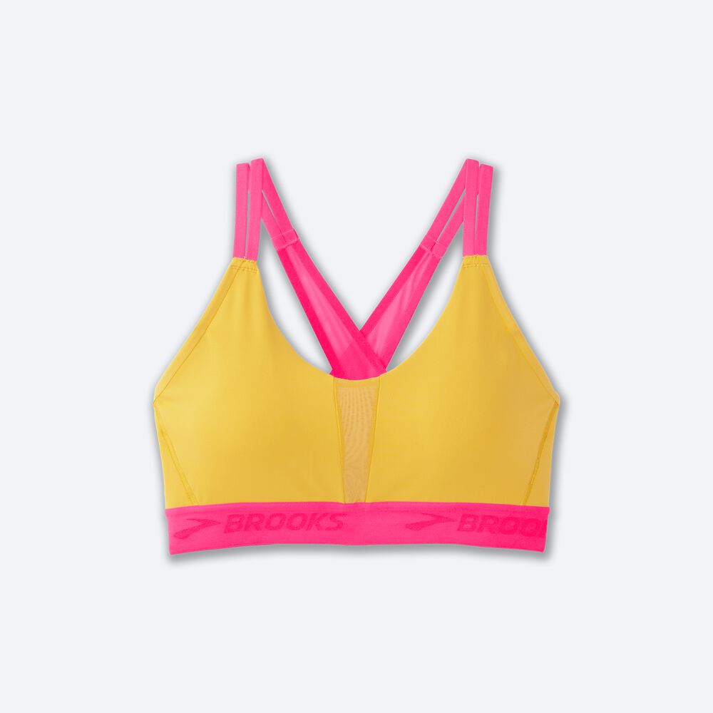 Brooks Drive Plunge Run Bra 2.0 Kadın Spor Sütyeni Turuncu/Pembe | TR-621953