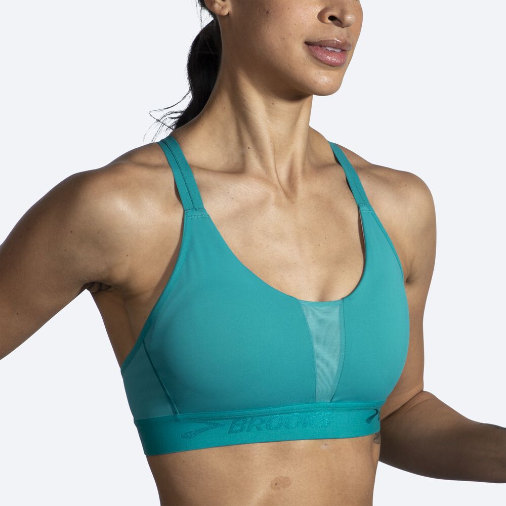 Brooks Drive Plunge Run Bra 2.0 Kadın Spor Sütyeni Yeşil | TR-839017