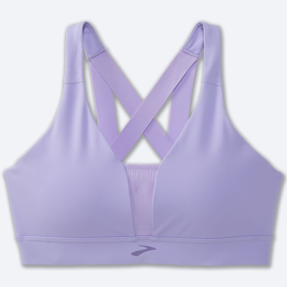 Brooks Drive Plunge Run Bra Kadın Spor Sütyeni Mor Gri | TR-629854