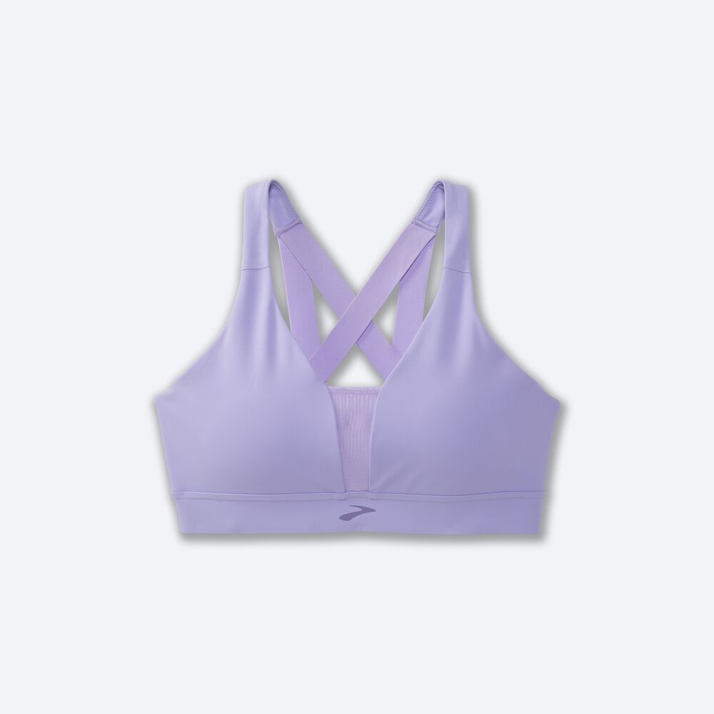 Brooks Drive Plunge Run Bra Kadın Spor Sütyeni Mor Gri | TR-629854