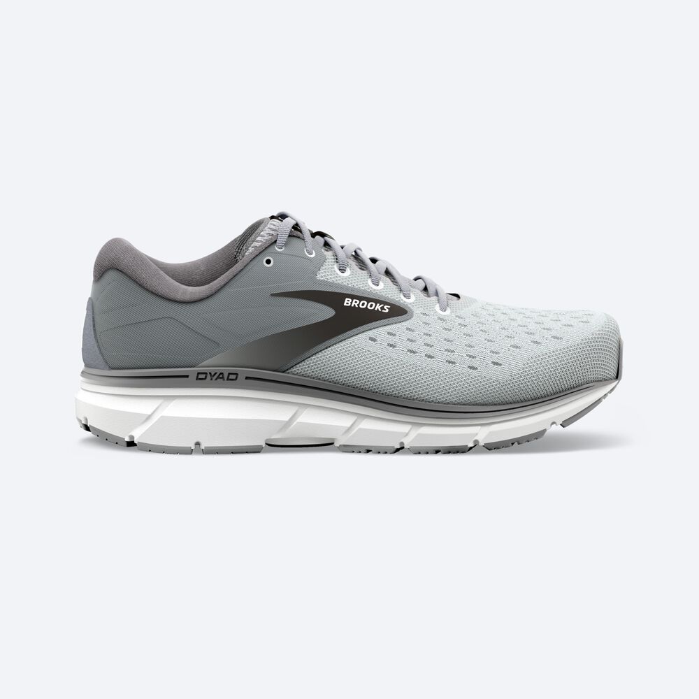 Brooks Dyad 11 Erkek Koşu Ayakkabısı Gri/Siyah/Beyaz | TR-392741