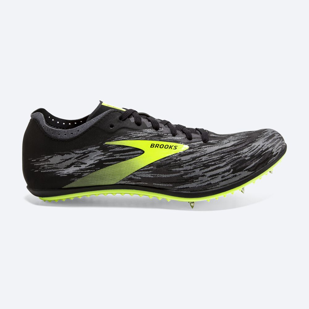 Brooks ELMN8 v5 Erkek Çivili Ayakkabı Siyah/Gri | TR-931048