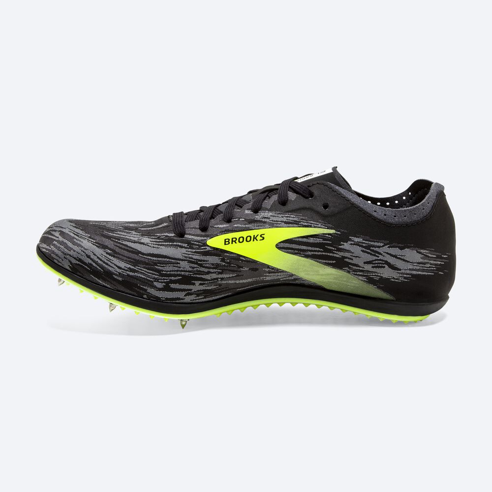 Brooks ELMN8 v5 Kadın Çivili Ayakkabı Siyah/Gri | TR-591406