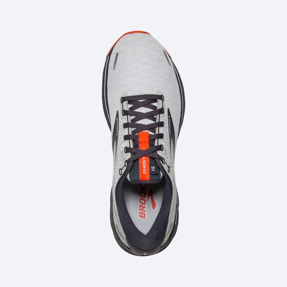 Brooks Ghost 14 Erkek Koşu Ayakkabısı Gri/Pembe | TR-205836