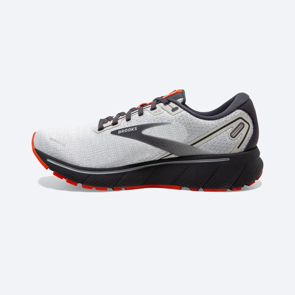 Brooks Ghost 14 Erkek Koşu Ayakkabısı Gri/Pembe | TR-205836