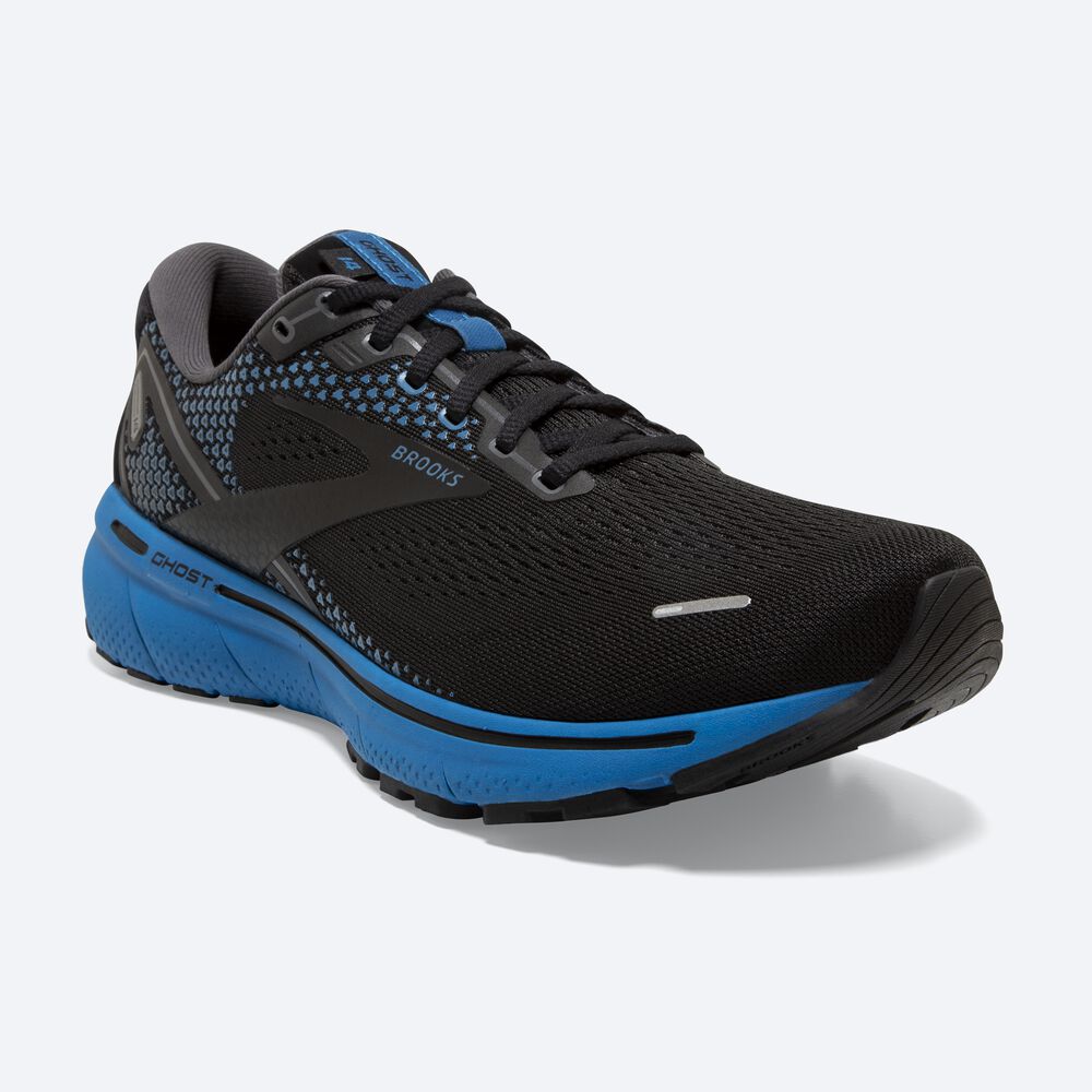 Brooks Ghost 14 Erkek Koşu Ayakkabısı Siyah/Mavi | TR-014257