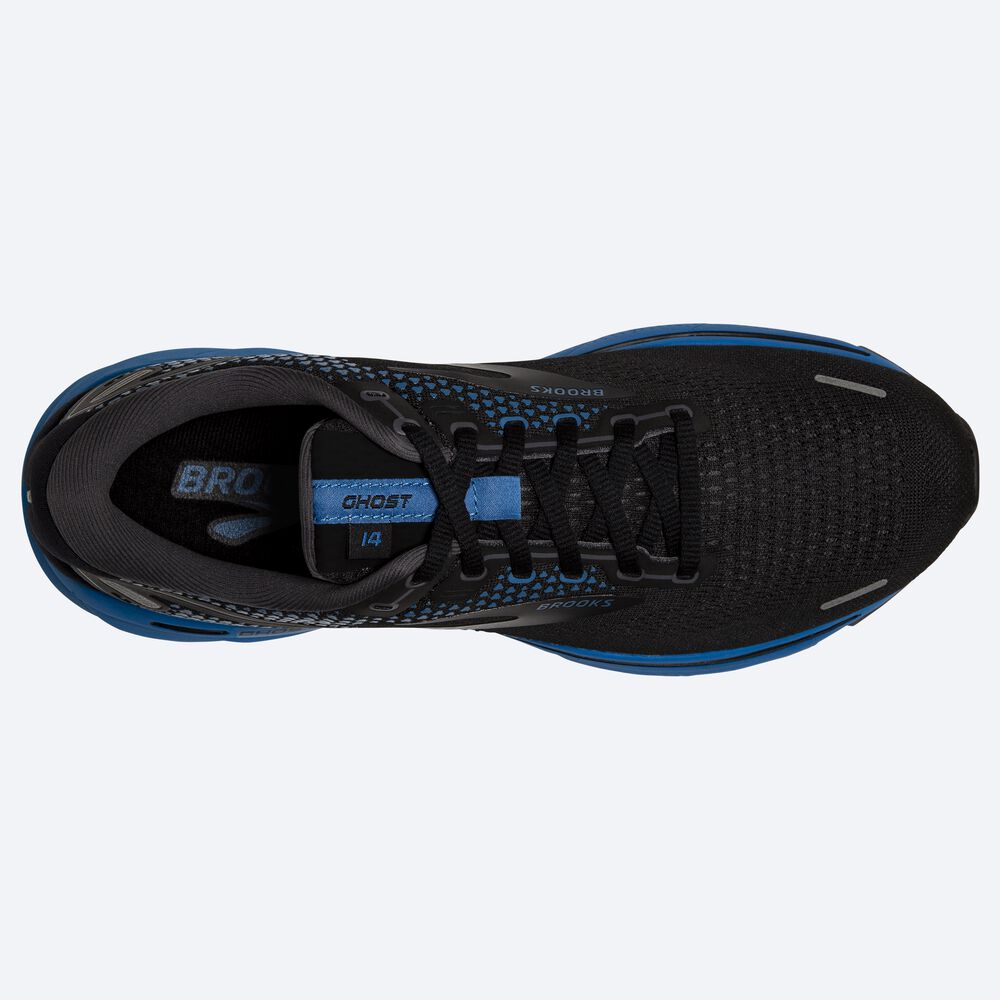 Brooks Ghost 14 Erkek Koşu Ayakkabısı Siyah/Mavi | TR-014257