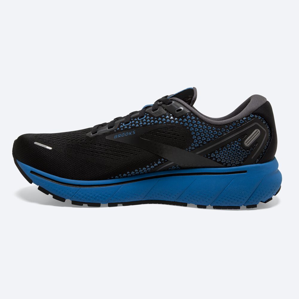 Brooks Ghost 14 Erkek Koşu Ayakkabısı Siyah/Mavi | TR-014257