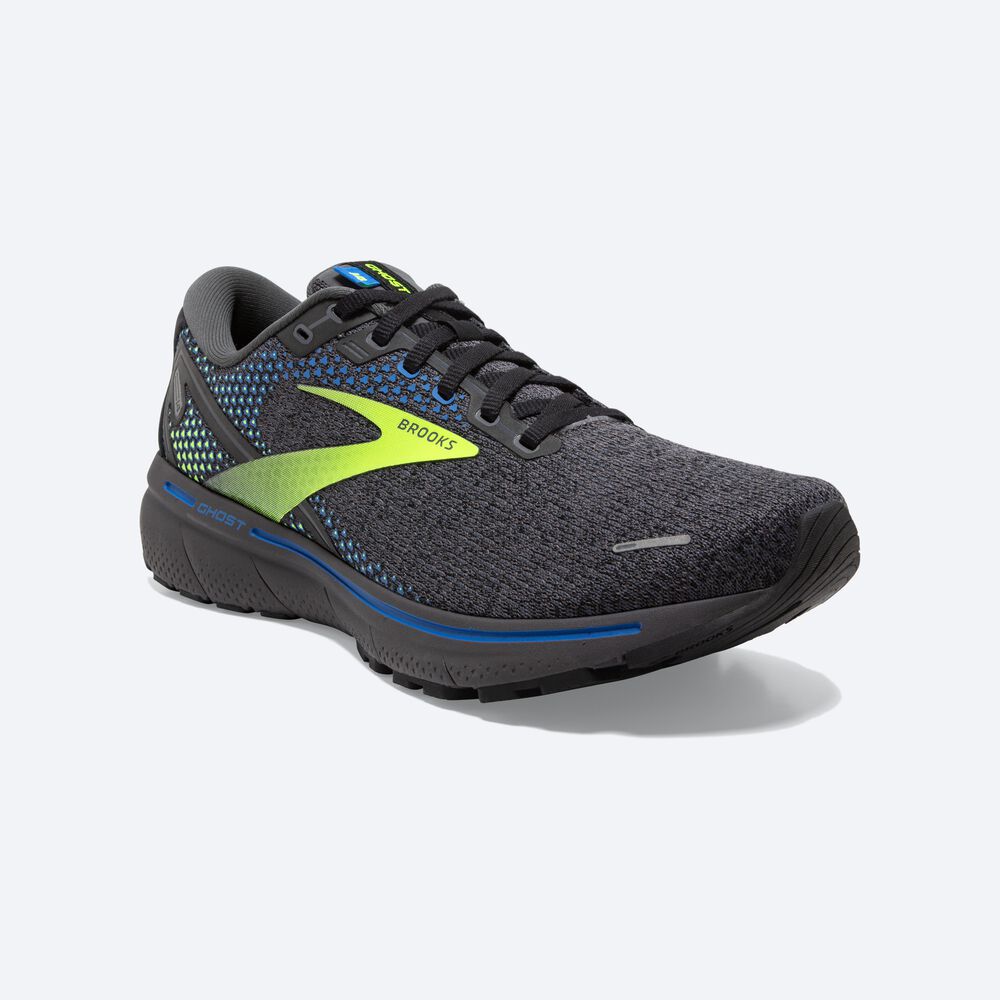 Brooks Ghost 14 Erkek Koşu Ayakkabısı Siyah/Mavi | TR-146753