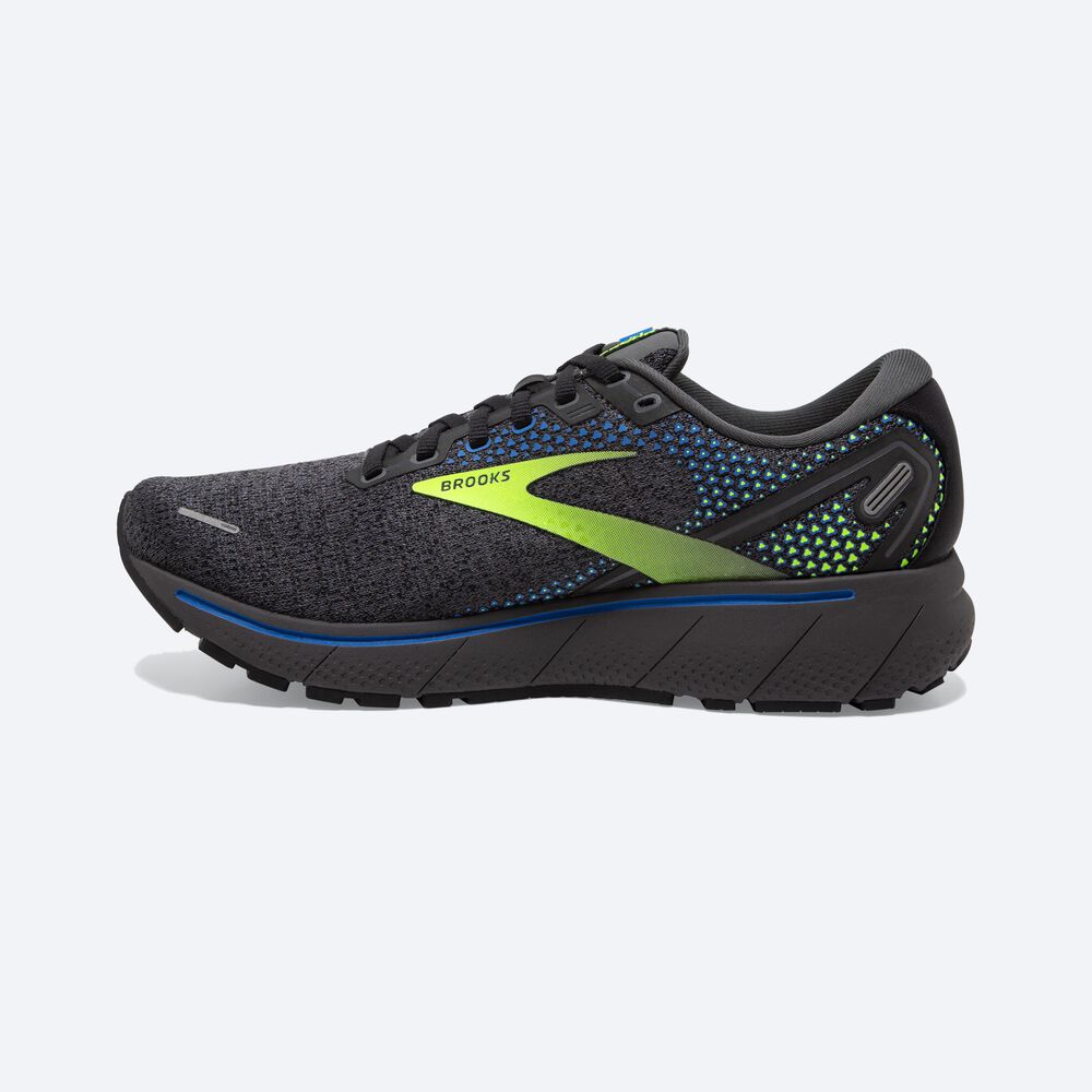 Brooks Ghost 14 Erkek Koşu Ayakkabısı Siyah/Mavi | TR-146753