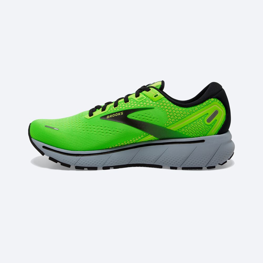 Brooks Ghost 14 Erkek Koşu Ayakkabısı Yeşil/Mavi/Siyah | TR-475892