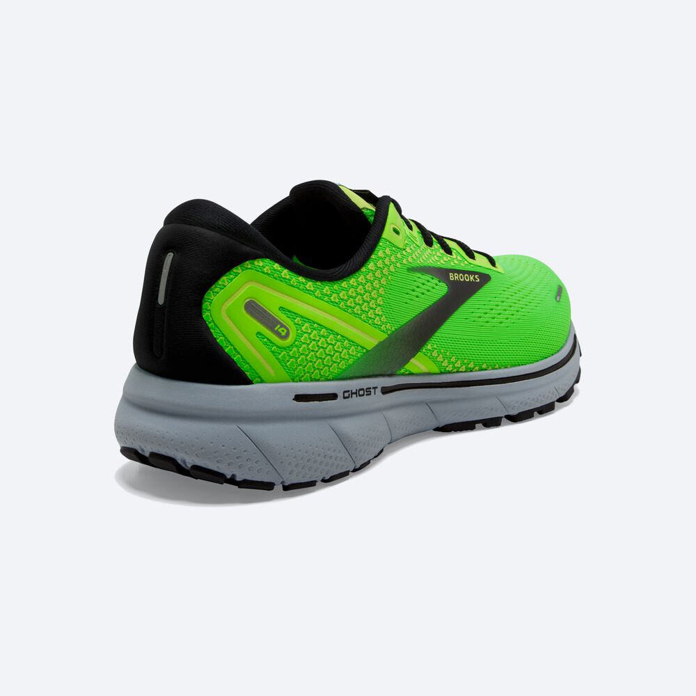 Brooks Ghost 14 Erkek Koşu Ayakkabısı Yeşil/Mavi/Siyah | TR-475892