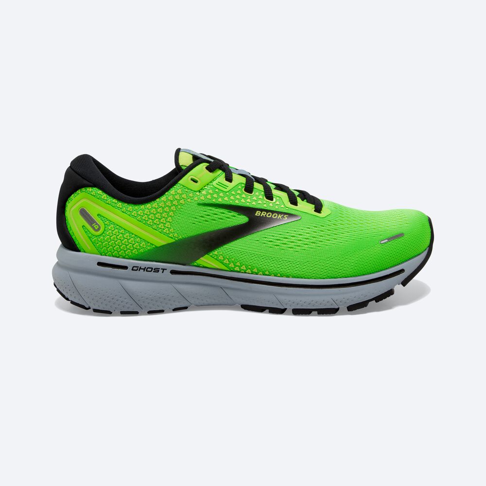 Brooks Ghost 14 Erkek Koşu Ayakkabısı Yeşil/Mavi/Siyah | TR-475892