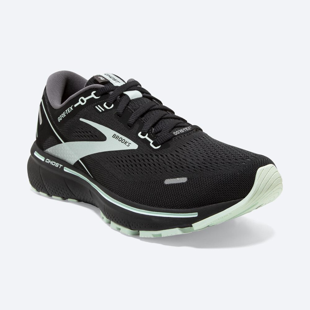 Brooks Ghost 14 GTX Kadın Koşu Ayakkabısı Siyah/Açık Turkuaz | TR-358702