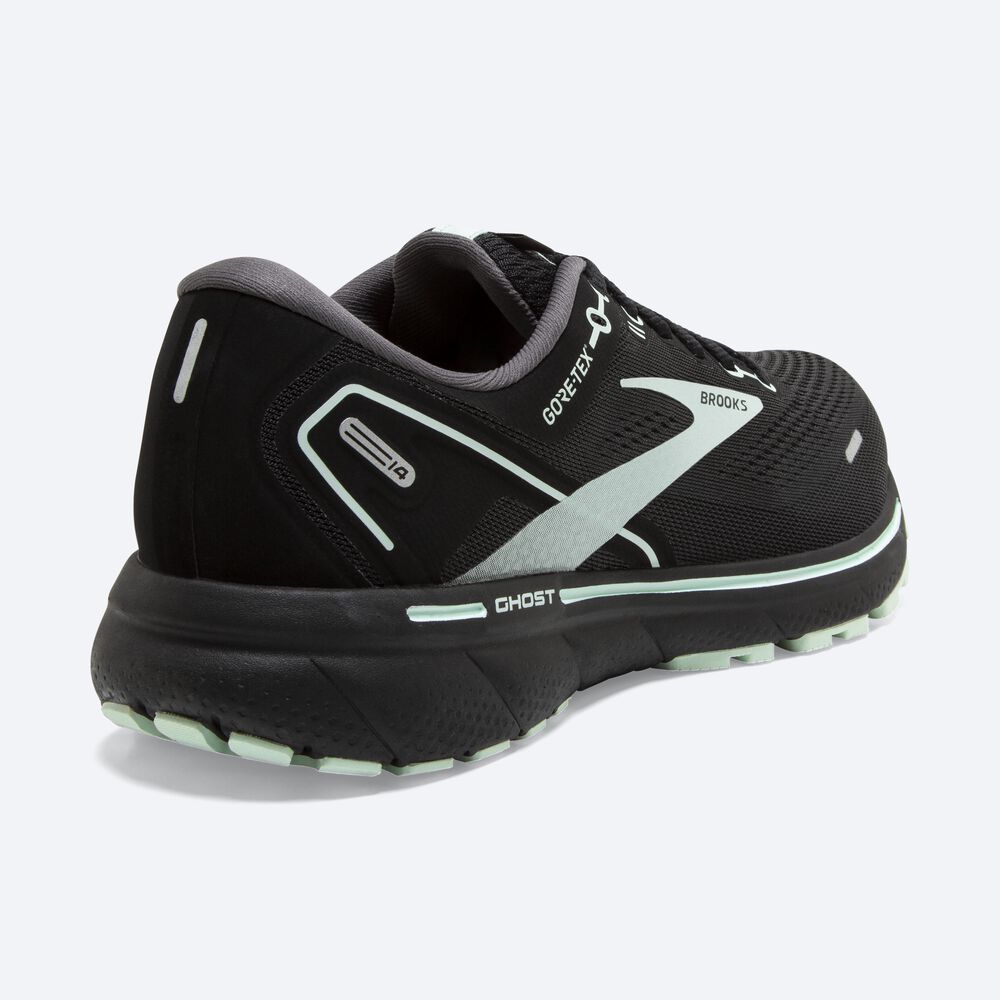 Brooks Ghost 14 GTX Kadın Koşu Ayakkabısı Siyah/Açık Turkuaz | TR-358702