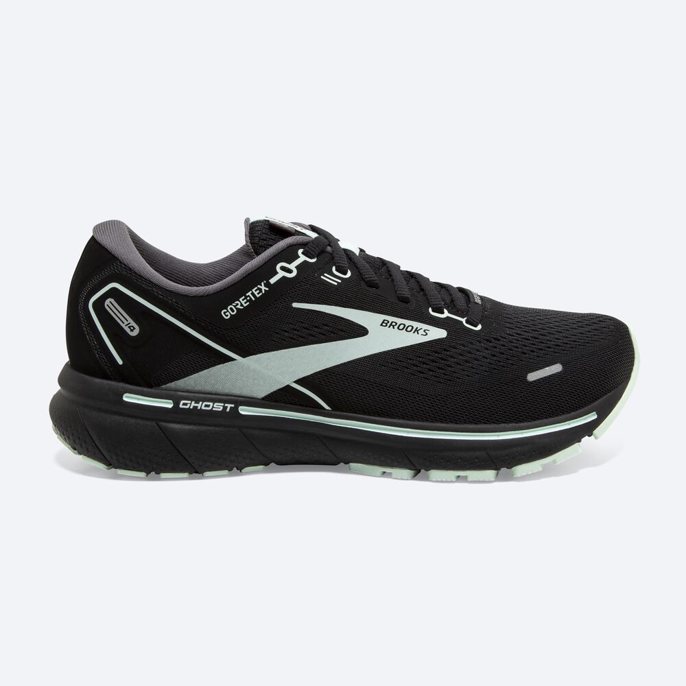 Brooks Ghost 14 GTX Kadın Koşu Ayakkabısı Siyah/Açık Turkuaz | TR-358702