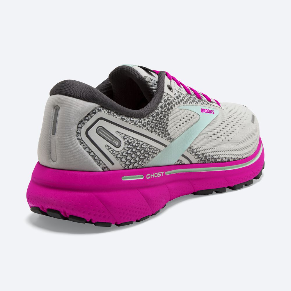 Brooks Ghost 14 Kadın Koşu Ayakkabısı Gri/Yeşil/Pembe | TR-731052