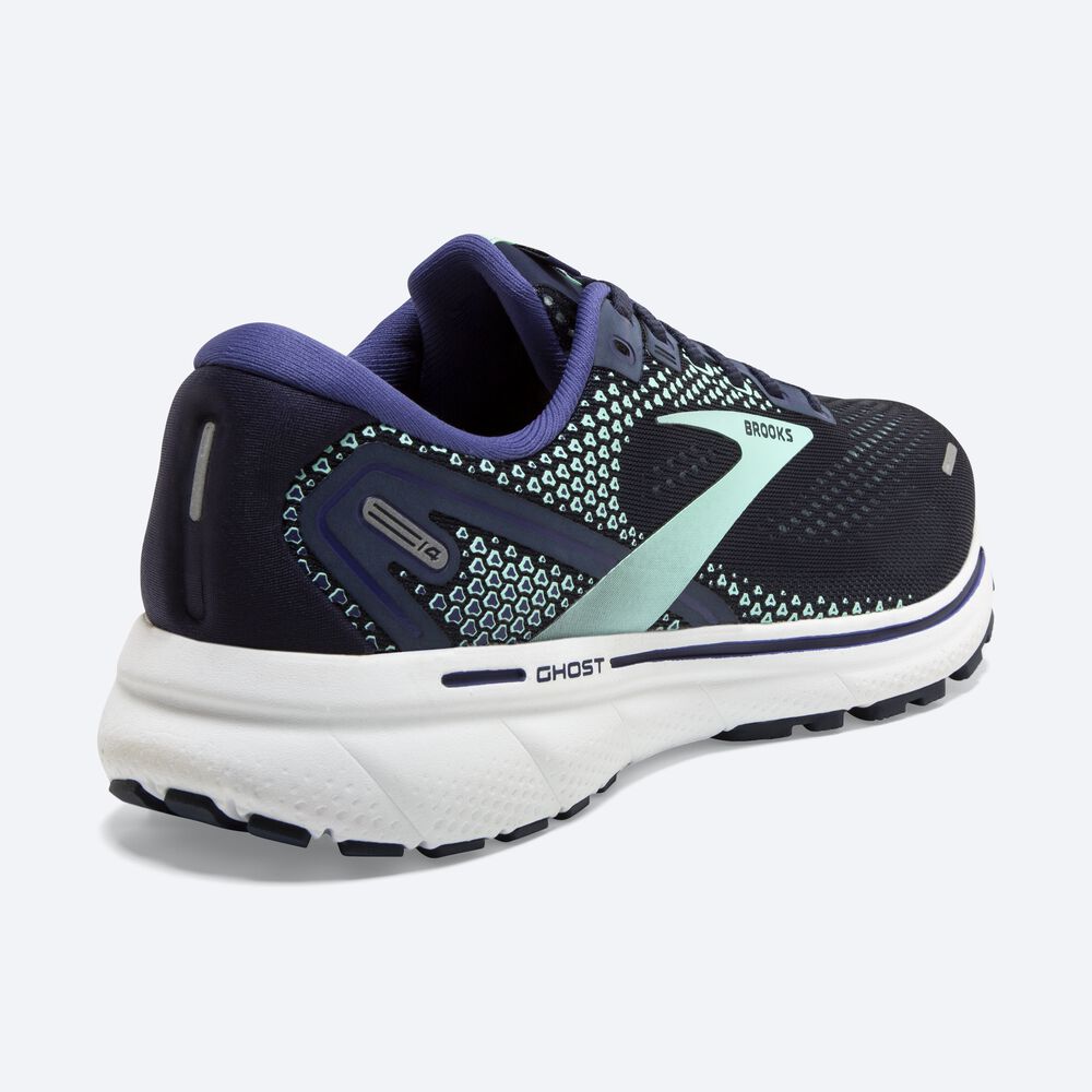 Brooks Ghost 14 Kadın Koşu Ayakkabısı Lacivert/Yeşil/Lacivert | TR-120936