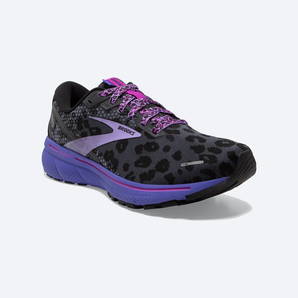 Brooks Ghost 14 Kadın Koşu Ayakkabısı Siyah/Mor | TR-925107