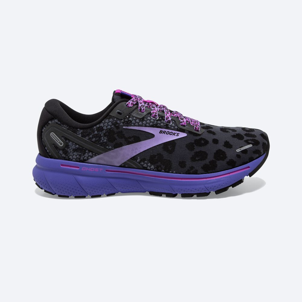 Brooks Ghost 14 Kadın Koşu Ayakkabısı Siyah/Mor | TR-925107