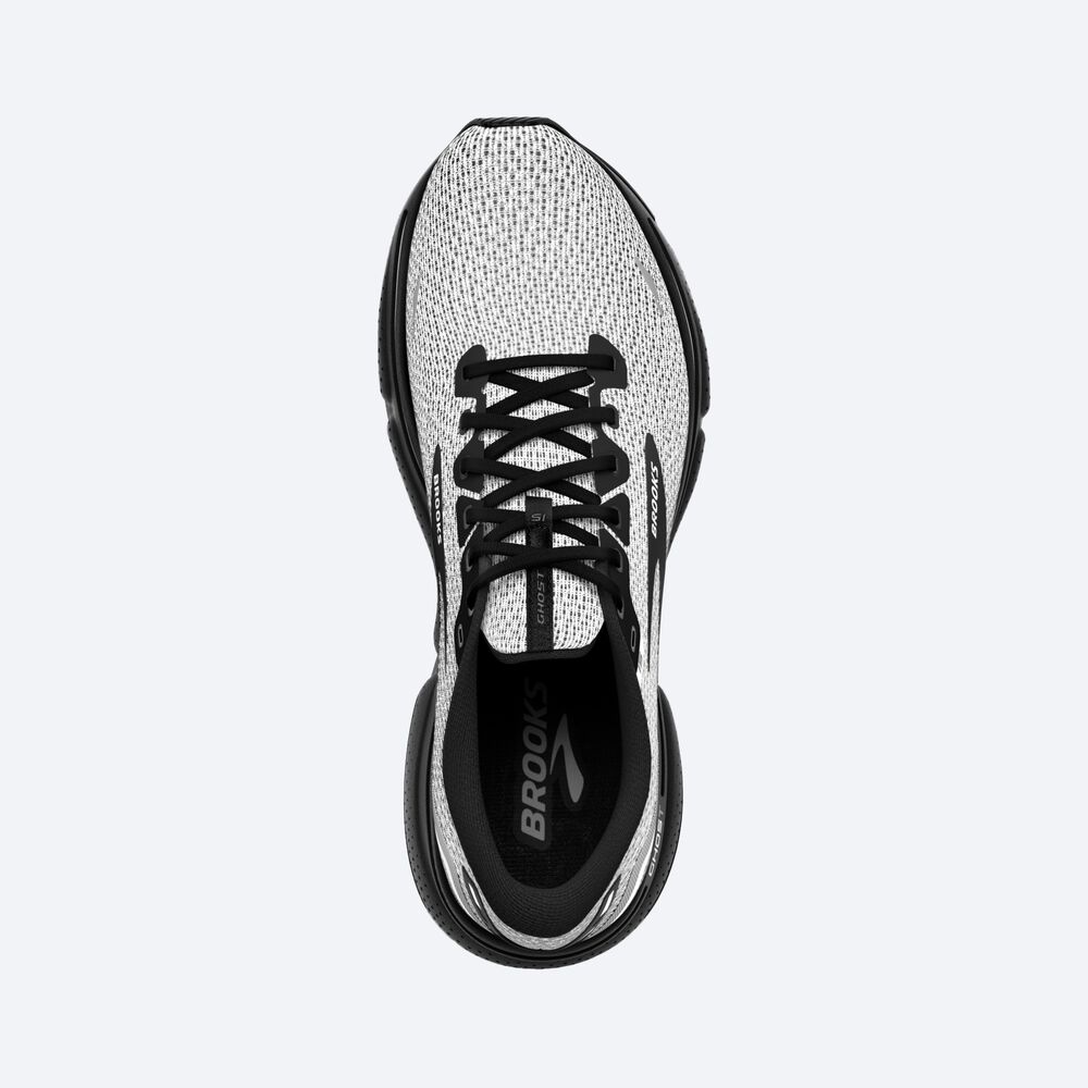 Brooks Ghost 15 Erkek Koşu Ayakkabısı Beyaz/Siyah | TR-715024