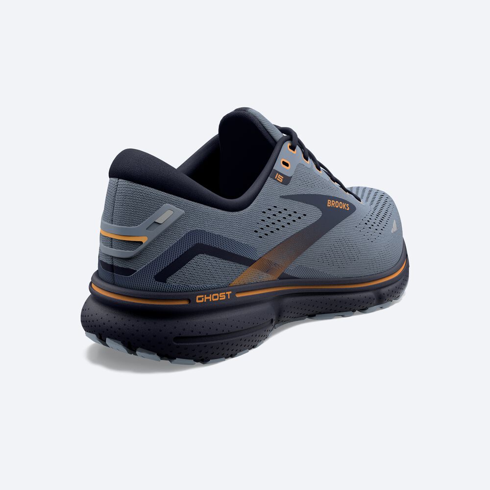 Brooks Ghost 15 Erkek Koşu Ayakkabısı Gri/Lacivert | TR-062974