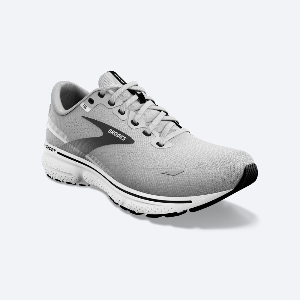 Brooks Ghost 15 Erkek Koşu Ayakkabısı Gri/Siyah | TR-382957