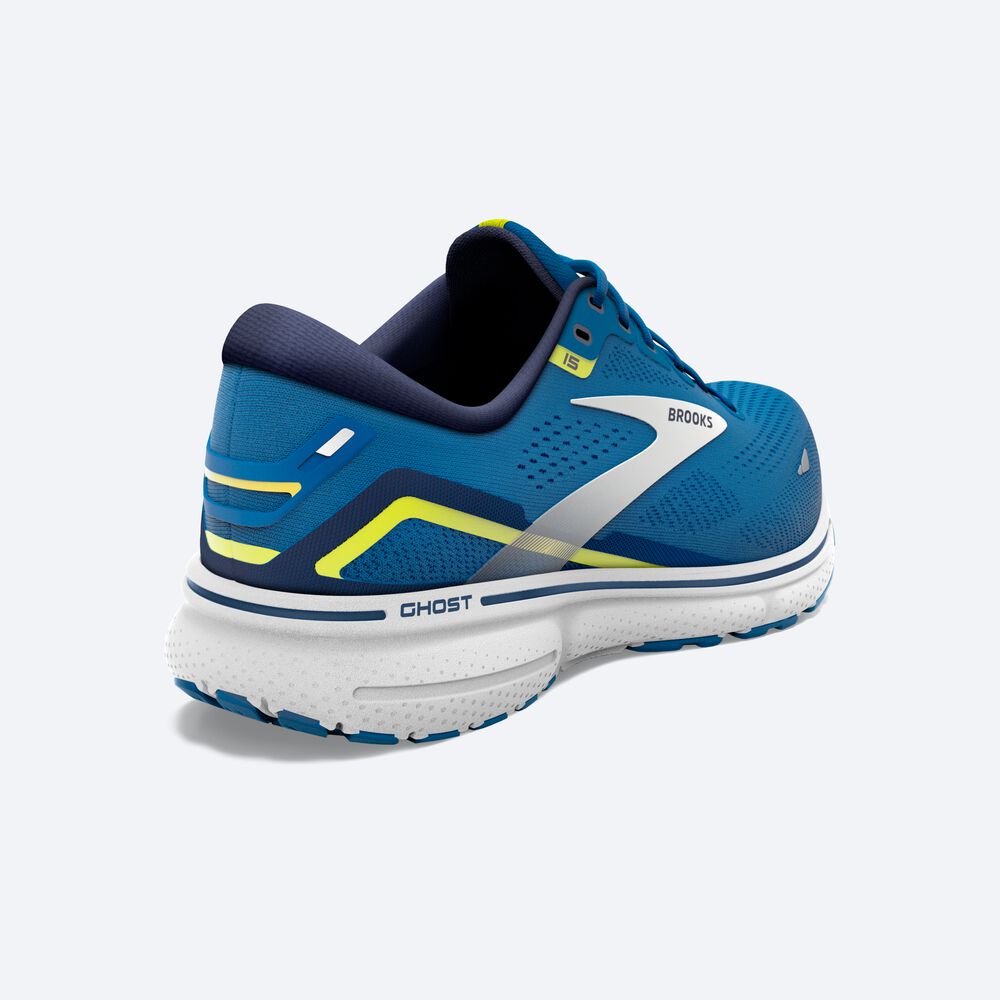 Brooks Ghost 15 Erkek Koşu Ayakkabısı Mavi/Beyaz | TR-628594