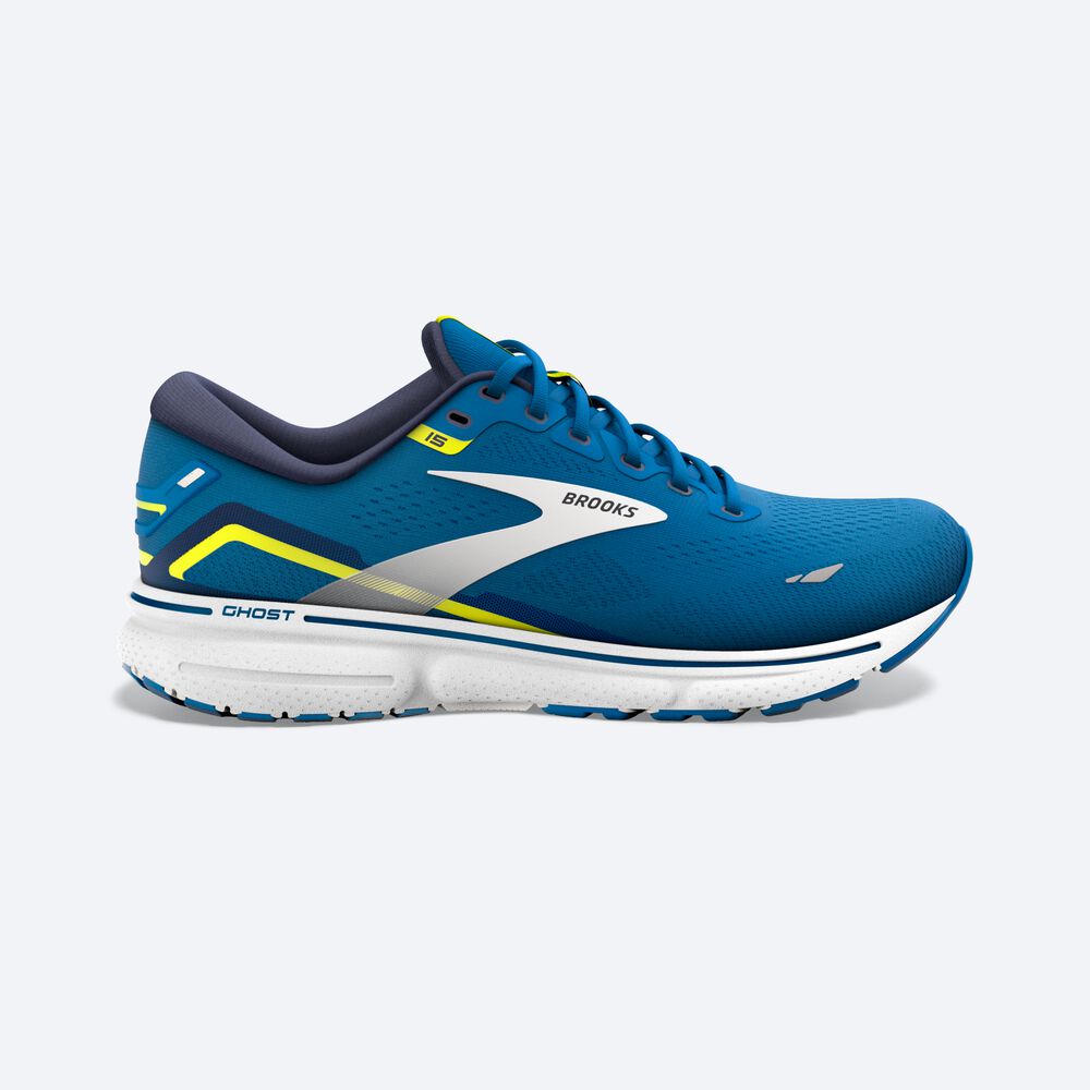 Brooks Ghost 15 Erkek Koşu Ayakkabısı Mavi/Beyaz | TR-628594