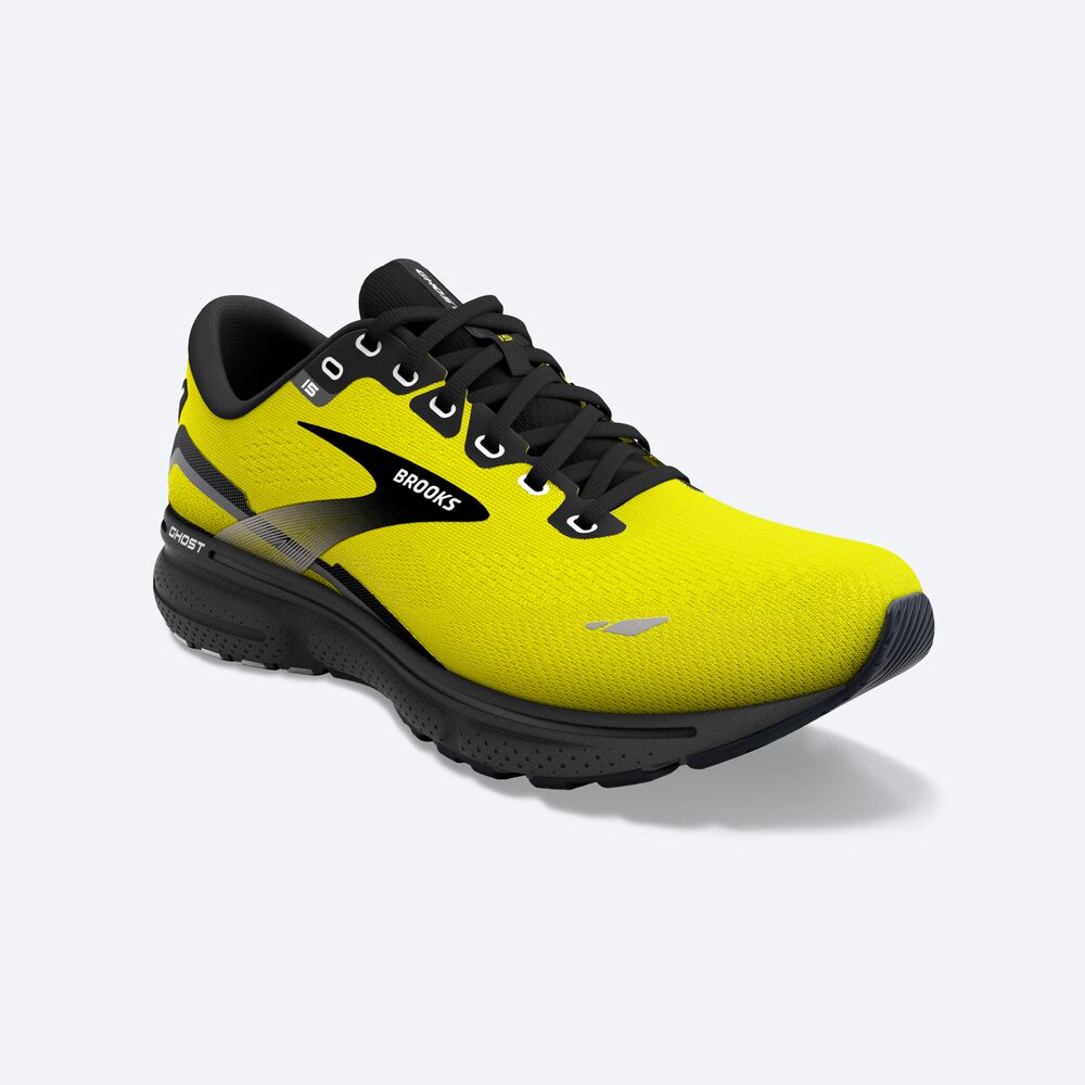 Brooks Ghost 15 Erkek Koşu Ayakkabısı Sarı/Siyah | TR-923806