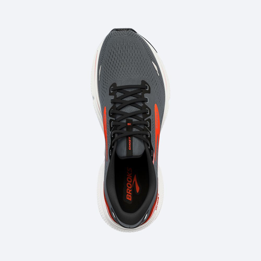 Brooks Ghost 15 Erkek Koşu Ayakkabısı Siyah/Turuncu | TR-012389