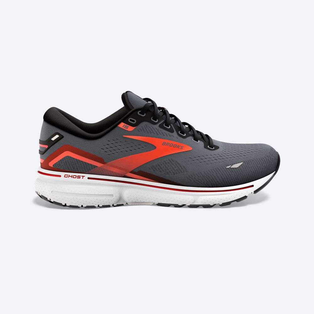 Brooks Ghost 15 Erkek Koşu Ayakkabısı Siyah/Turuncu | TR-012389