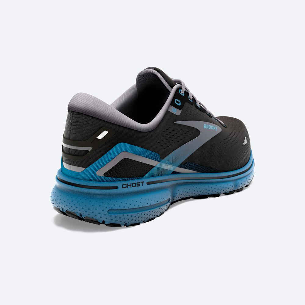 Brooks Ghost 15 Erkek Koşu Ayakkabısı Siyah/Mavi | TR-082163