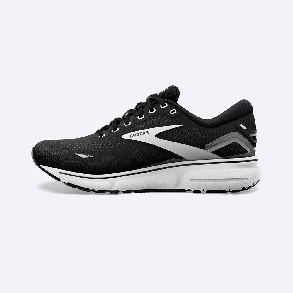 Brooks Ghost 15 Erkek Koşu Ayakkabısı Siyah/Beyaz | TR-849560