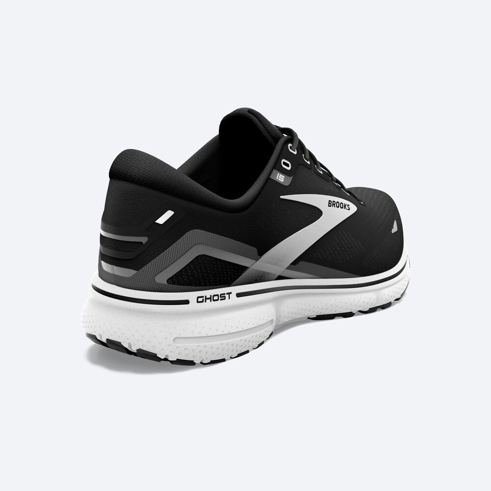 Brooks Ghost 15 Erkek Koşu Ayakkabısı Siyah/Beyaz | TR-849560