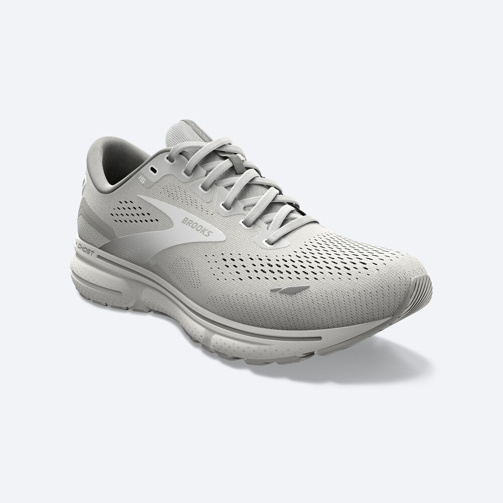 Brooks Ghost 15 Kadın Koşu Ayakkabısı Gri/Beyaz | TR-241630