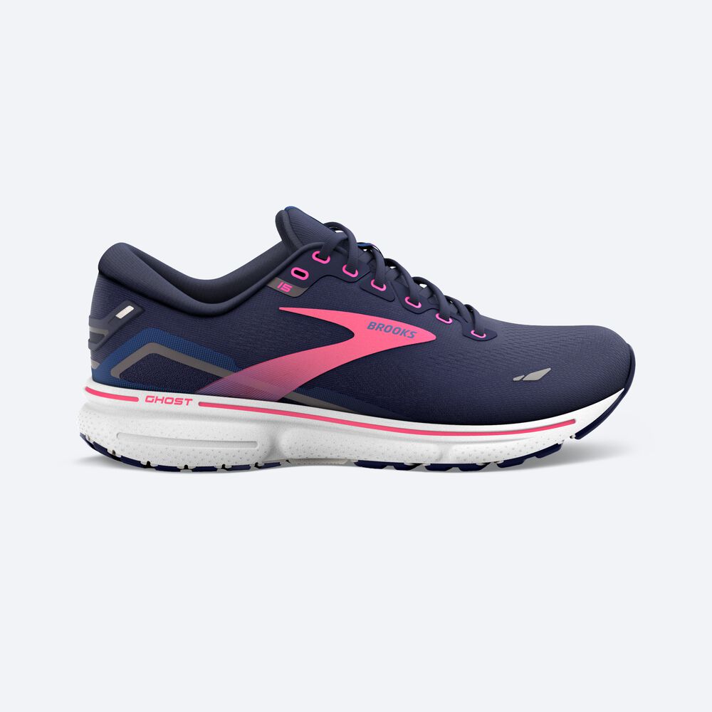 Brooks Ghost 15 Kadın Koşu Ayakkabısı Lacivert/Mavi/Pembe | TR-036971