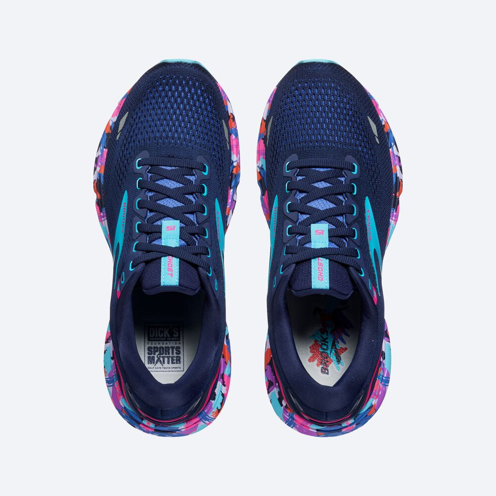 Brooks Ghost 15 Kadın Koşu Ayakkabısı Mavi/Pembe | TR-281605