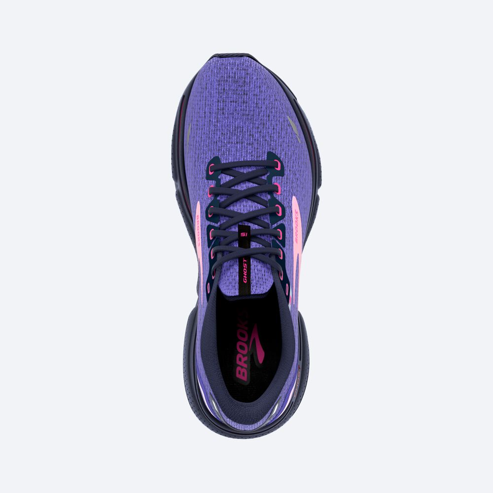 Brooks Ghost 15 Kadın Koşu Ayakkabısı Mavi/Lacivert/Pembe | TR-814593