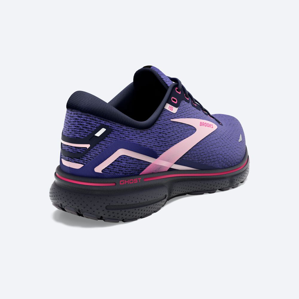 Brooks Ghost 15 Kadın Koşu Ayakkabısı Mavi/Lacivert/Pembe | TR-814593