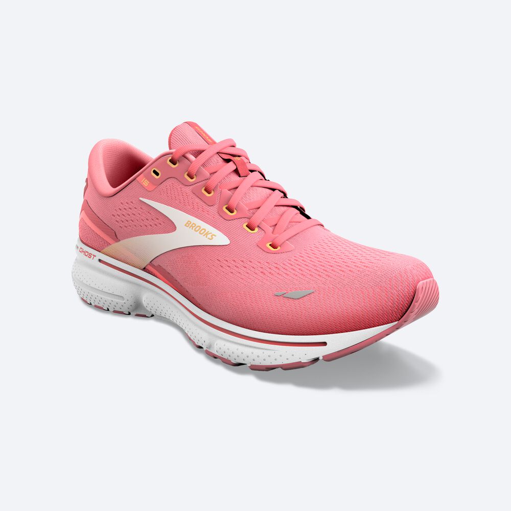 Brooks Ghost 15 Kadın Koşu Ayakkabısı Pembe/Mercan/Beyaz | TR-701493