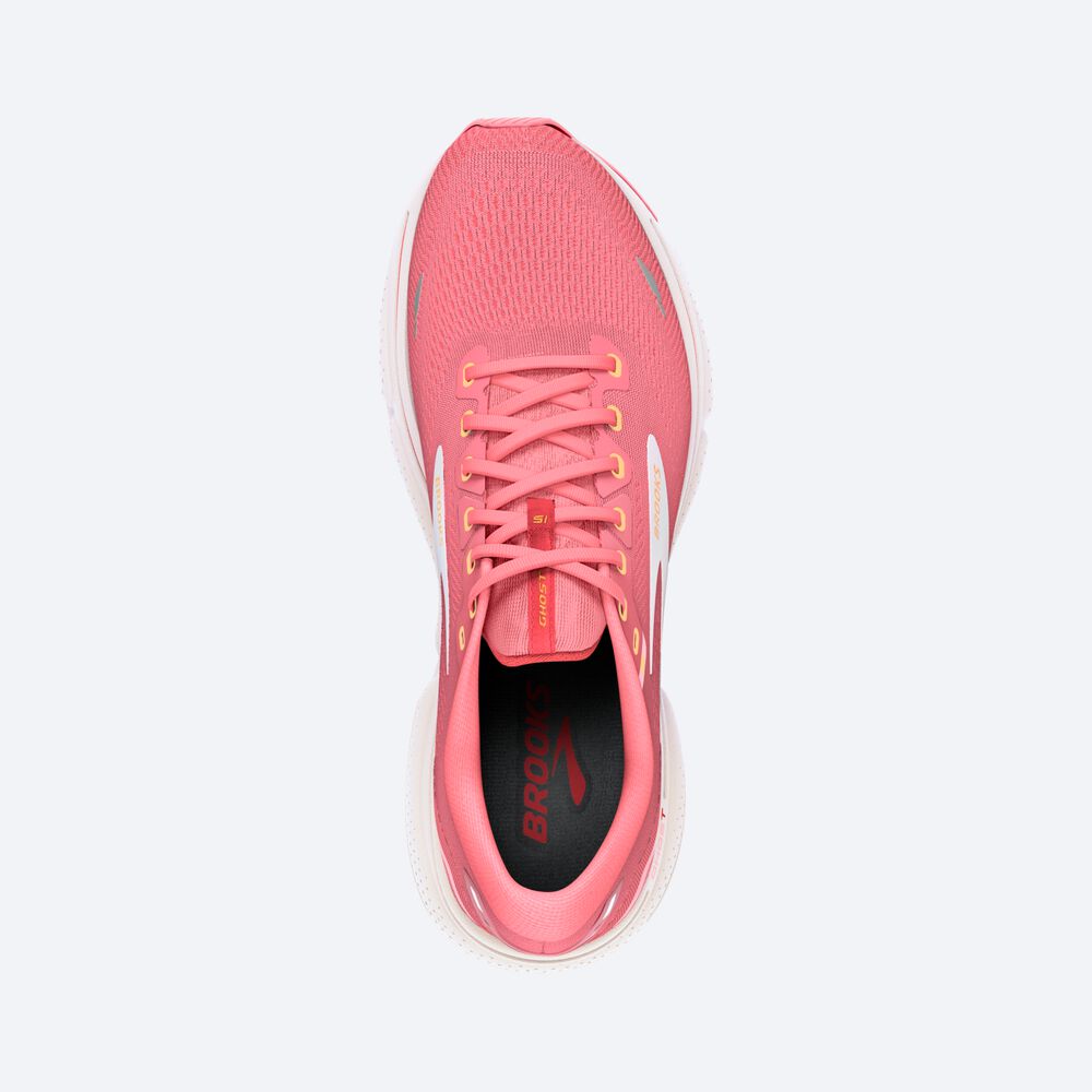 Brooks Ghost 15 Kadın Koşu Ayakkabısı Pembe/Mercan/Beyaz | TR-701493