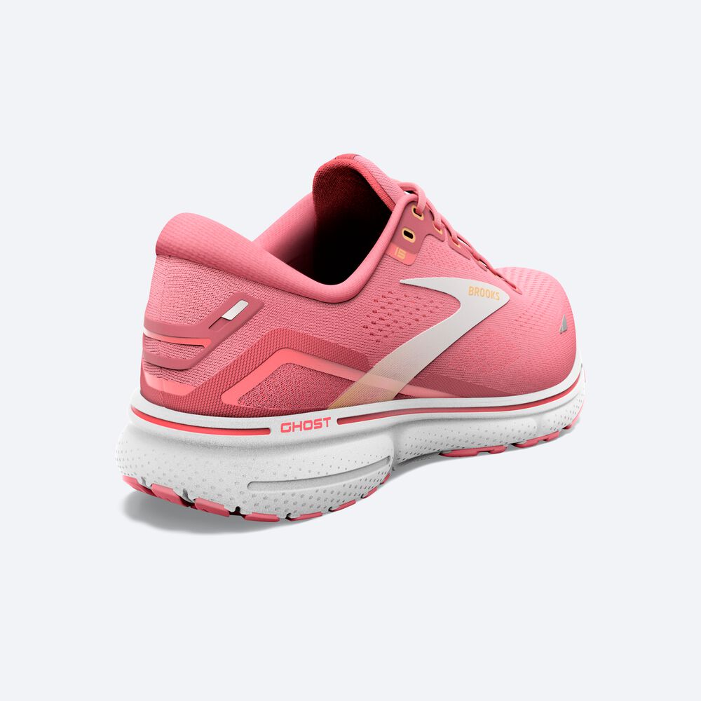 Brooks Ghost 15 Kadın Koşu Ayakkabısı Pembe/Mercan/Beyaz | TR-701493