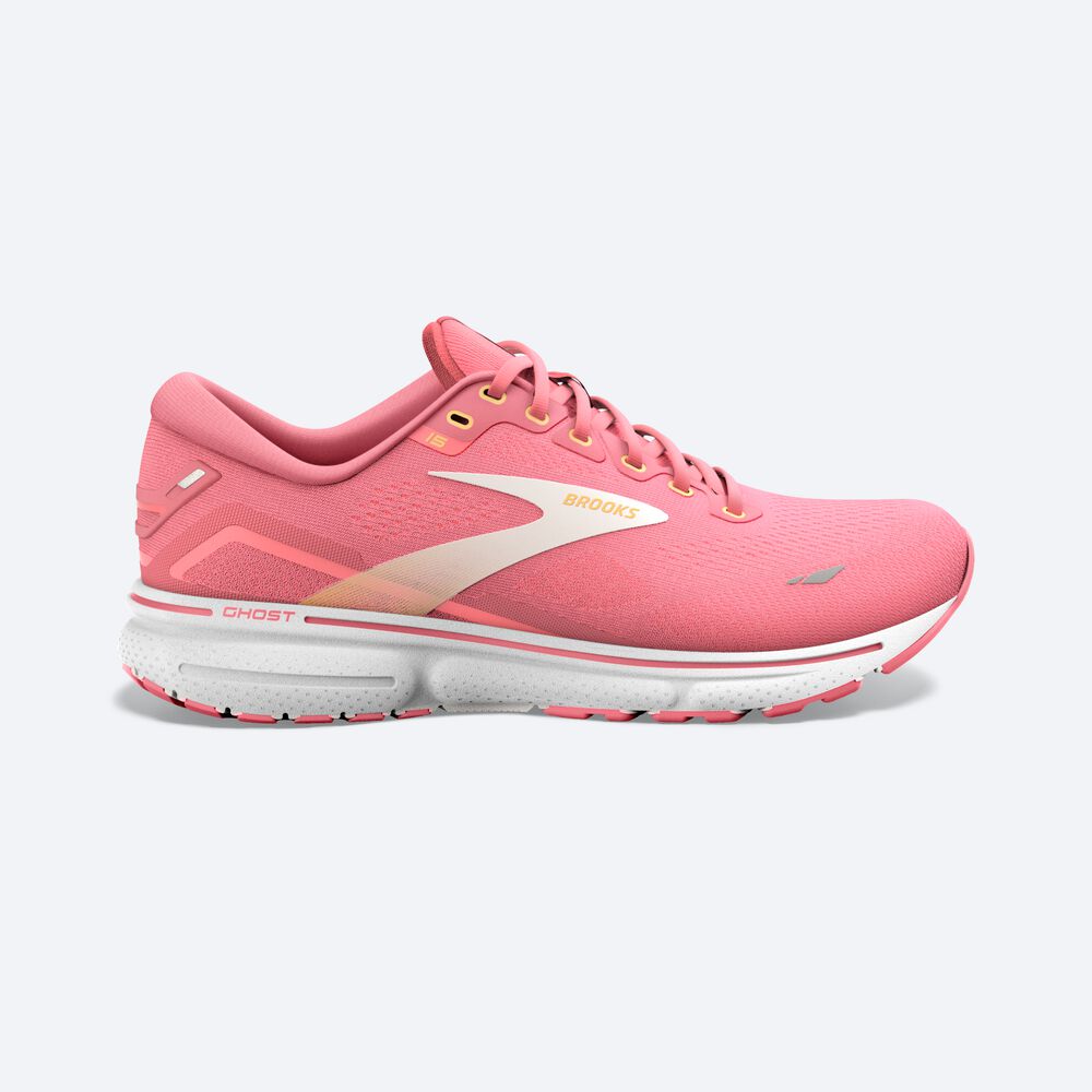 Brooks Ghost 15 Kadın Koşu Ayakkabısı Pembe/Mercan/Beyaz | TR-701493