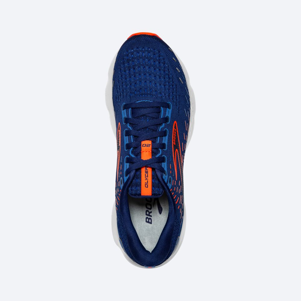 Brooks Glycerin 20 Erkek Koşu Ayakkabısı Mavi/Mavi/Turuncu | TR-018462