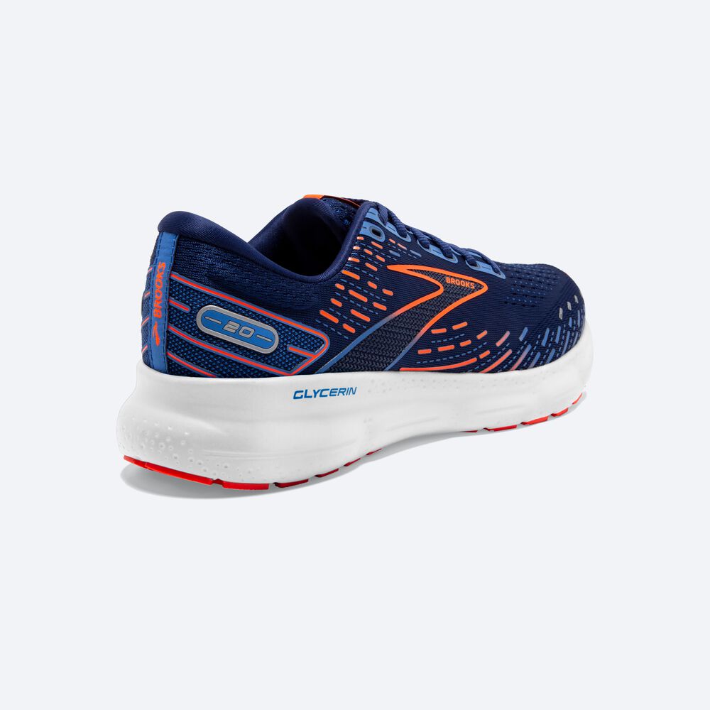 Brooks Glycerin 20 Erkek Koşu Ayakkabısı Mavi/Mavi/Turuncu | TR-018462