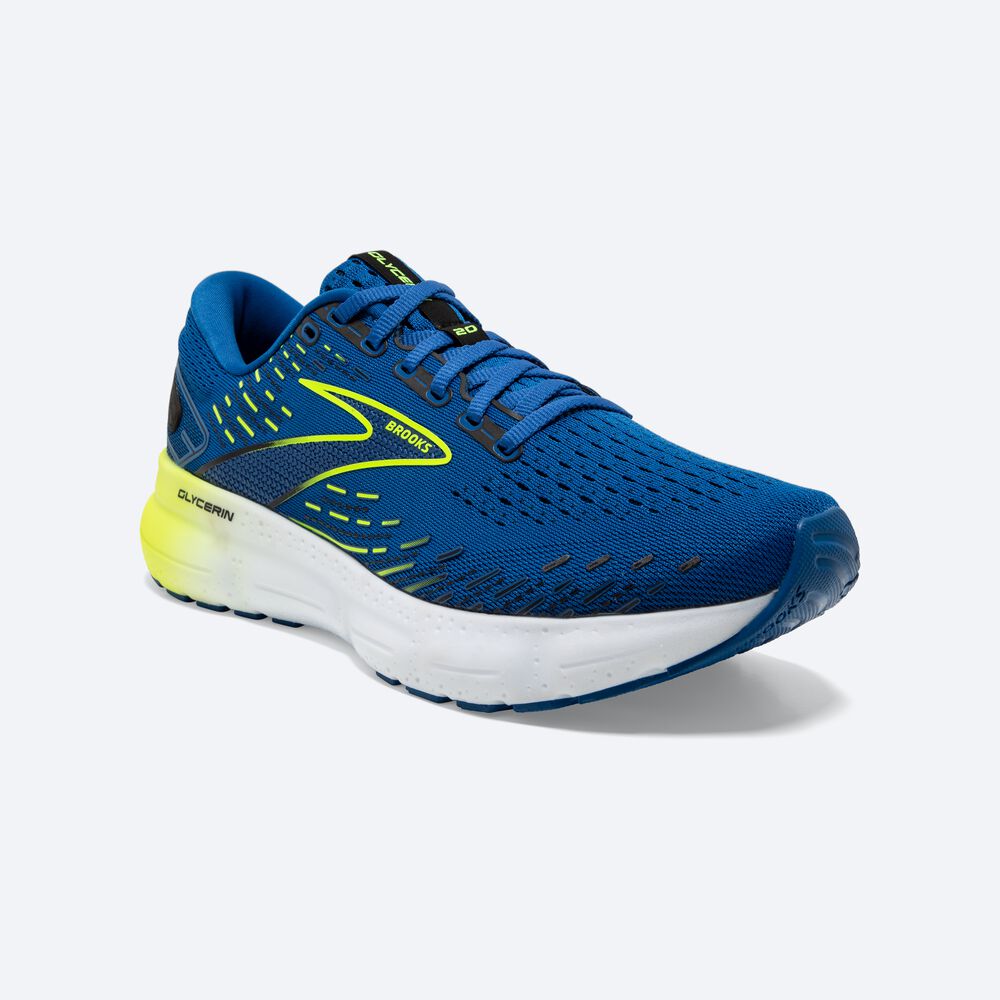 Brooks Glycerin 20 Erkek Koşu Ayakkabısı Mavi/Beyaz | TR-157204