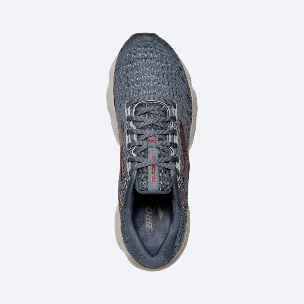 Brooks Glycerin 20 Erkek Koşu Ayakkabısı Gri/Kırmızı/Turuncu | TR-347206