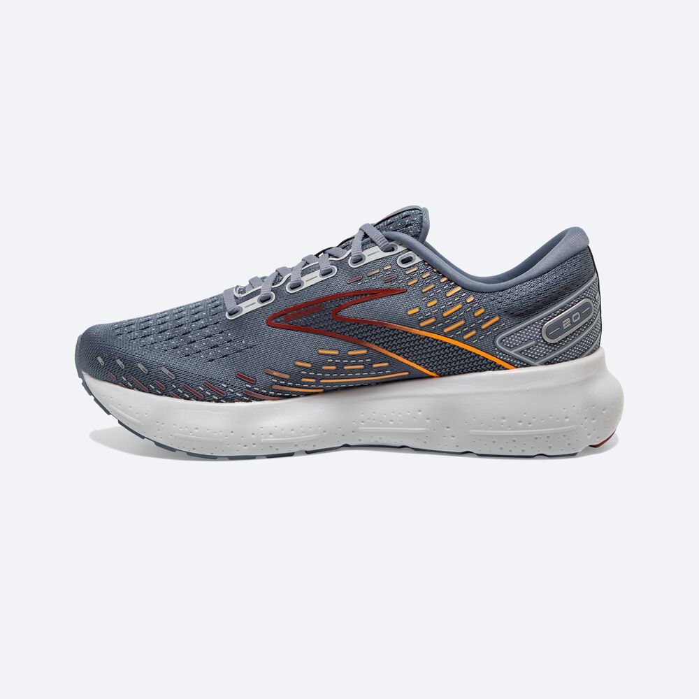 Brooks Glycerin 20 Erkek Koşu Ayakkabısı Gri/Kırmızı/Turuncu | TR-347206